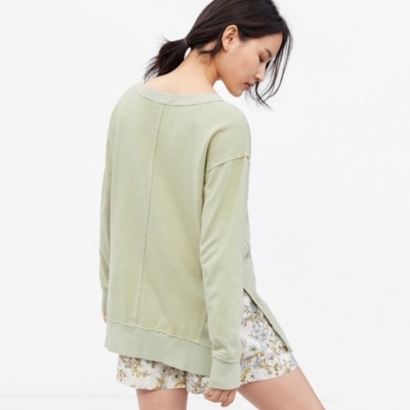 NWT Anthropologie T.La Ribbed Trim Tunic Sweatshirt - Picture 3 of 7